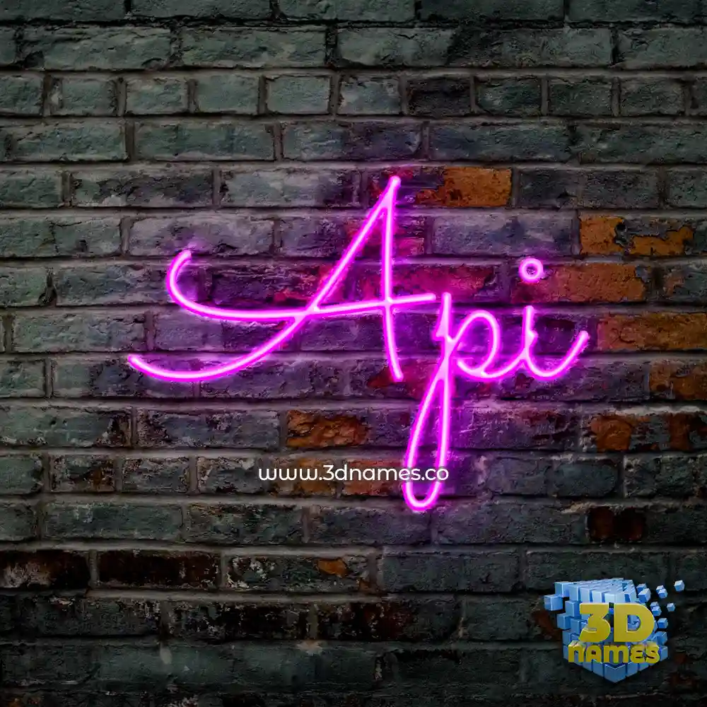 api in Pink Neon style - 3D name wallpaper api in Pink Neon style - 3D name wallpaper