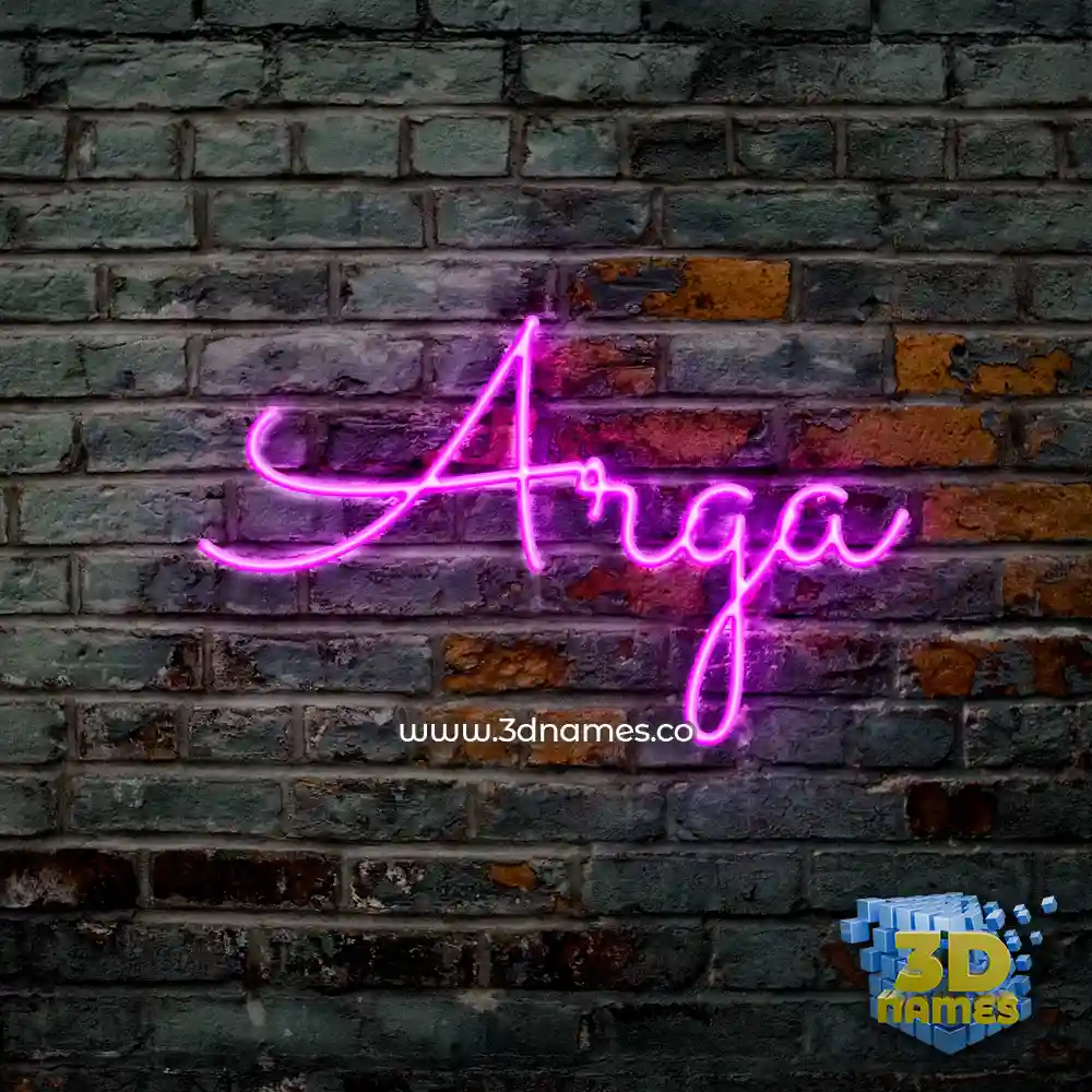 arga in Pink Neon style - 3D name wallpaper arga in Pink Neon style - 3D name wallpaper