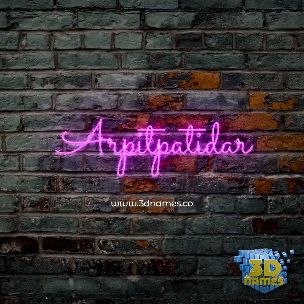 arpitpatidar in Pink Neon style - 3D name wallpaper