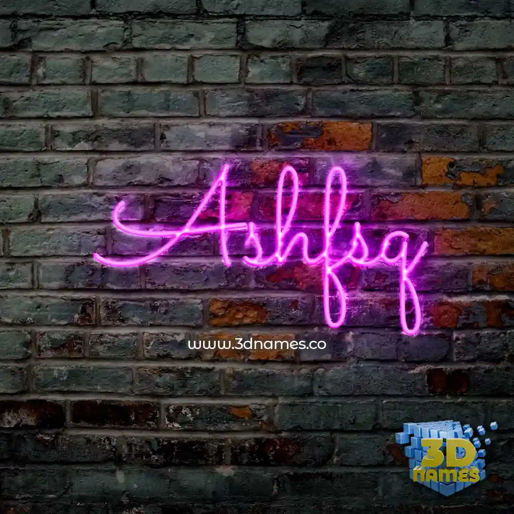 ashfsq in Pink Neon style - 3D name wallpaper ashfsq in Pink Neon style - 3D name wallpaper