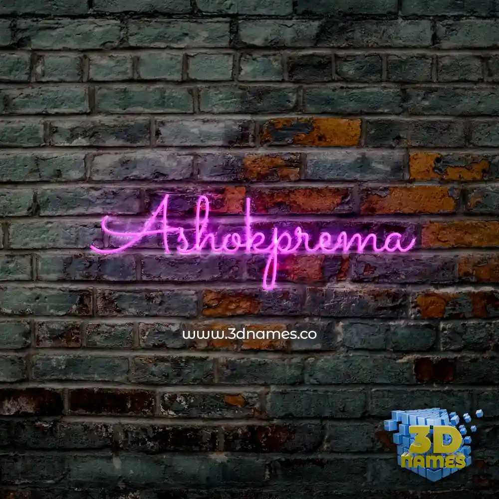 ashokprema in Pink Neon style - 3D name wallpaper