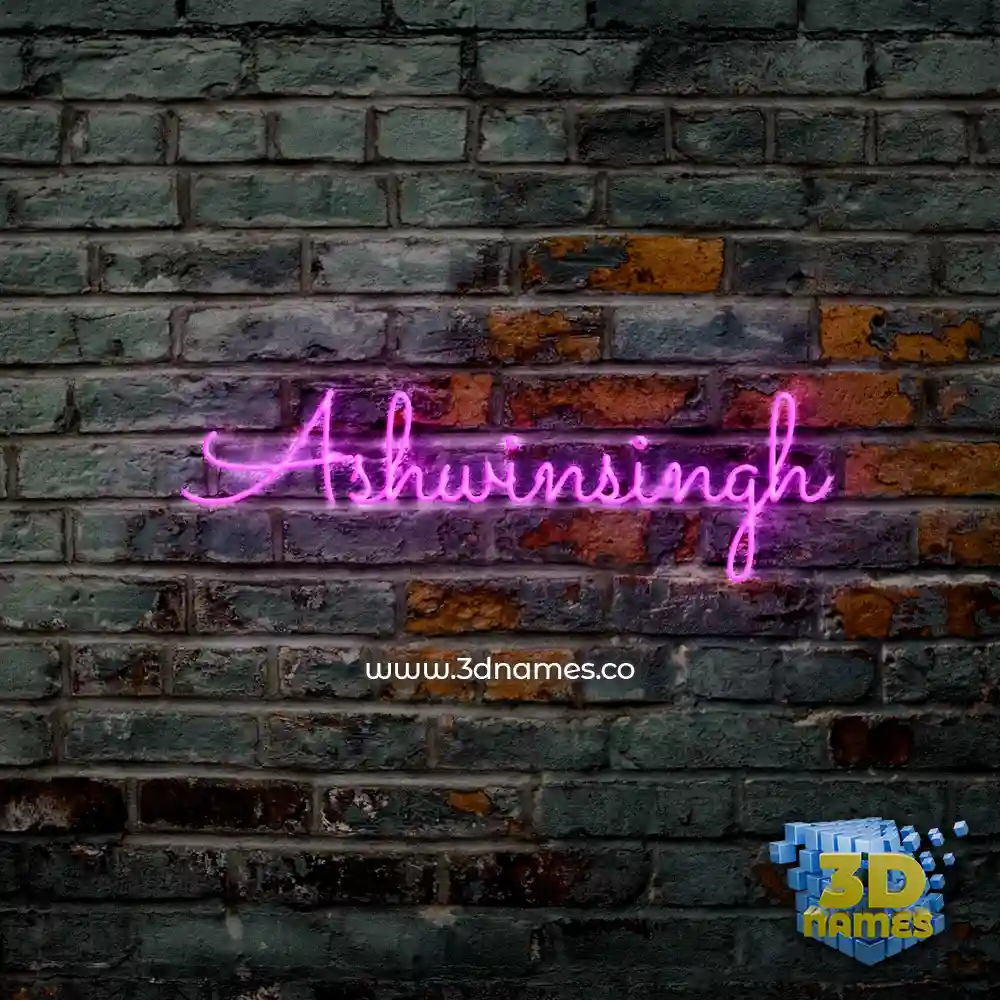 ashwinsingh in Pink Neon style - 3D name wallpaper ashwinsingh in Pink Neon style - 3D name wallpaper