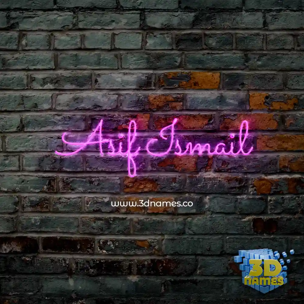 asif ismail in Pink Neon style - 3D name wallpaper asif ismail in Pink Neon style - 3D name wallpaper