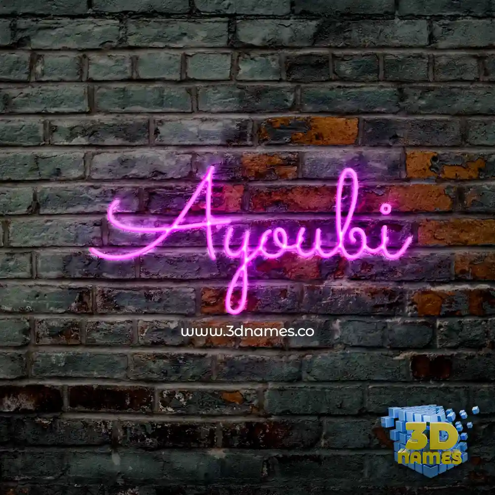 ayoubi in Pink Neon style - 3D name wallpaper ayoubi in Pink Neon style - 3D name wallpaper