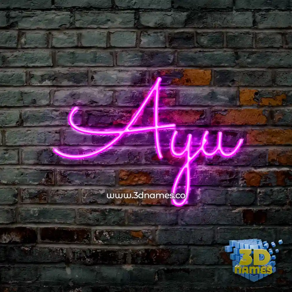 ayu in Pink Neon style - 3D name wallpaper ayu in Pink Neon style - 3D name wallpaper