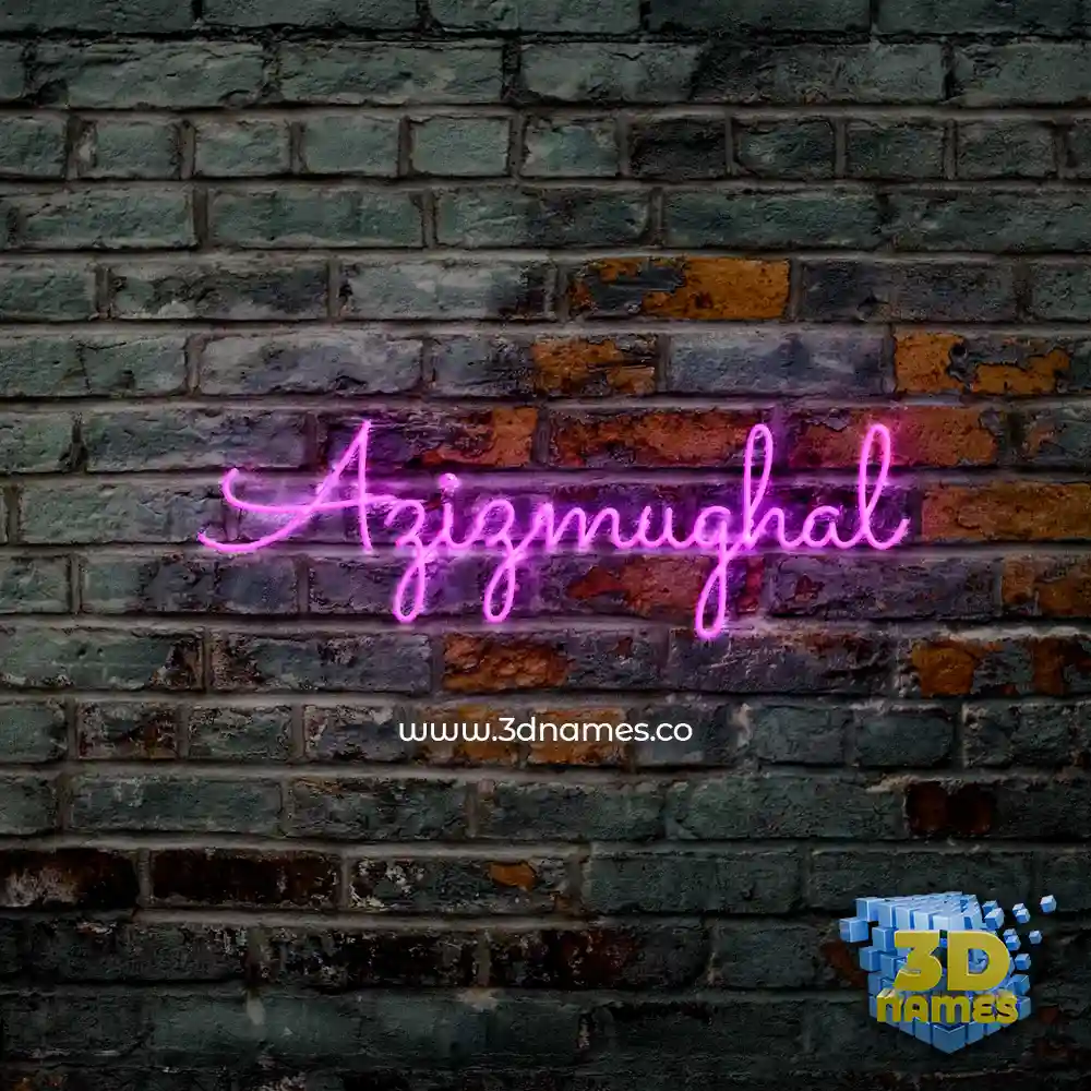 azizmughal in Pink Neon style - 3D name wallpaper azizmughal in Pink Neon style - 3D name wallpaper