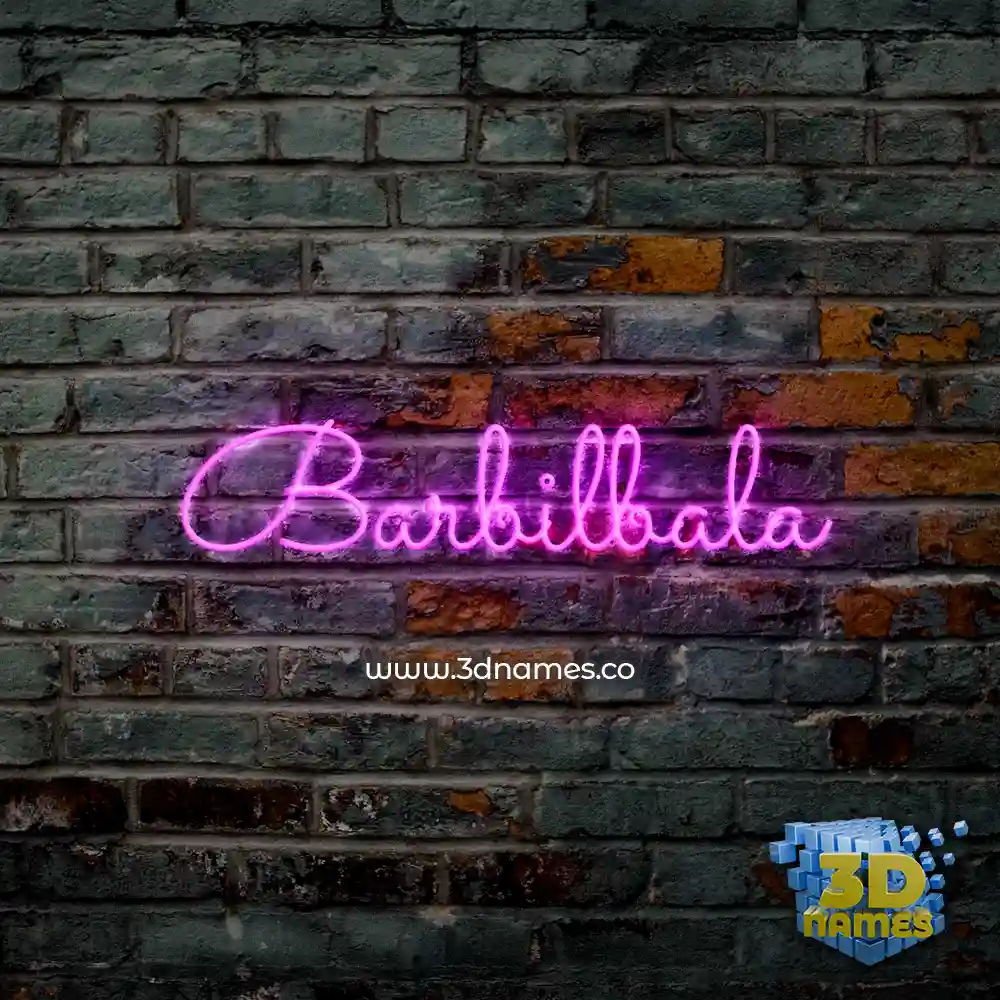 barbilbala in Pink Neon style - 3D name wallpaper barbilbala in Pink Neon style - 3D name wallpaper