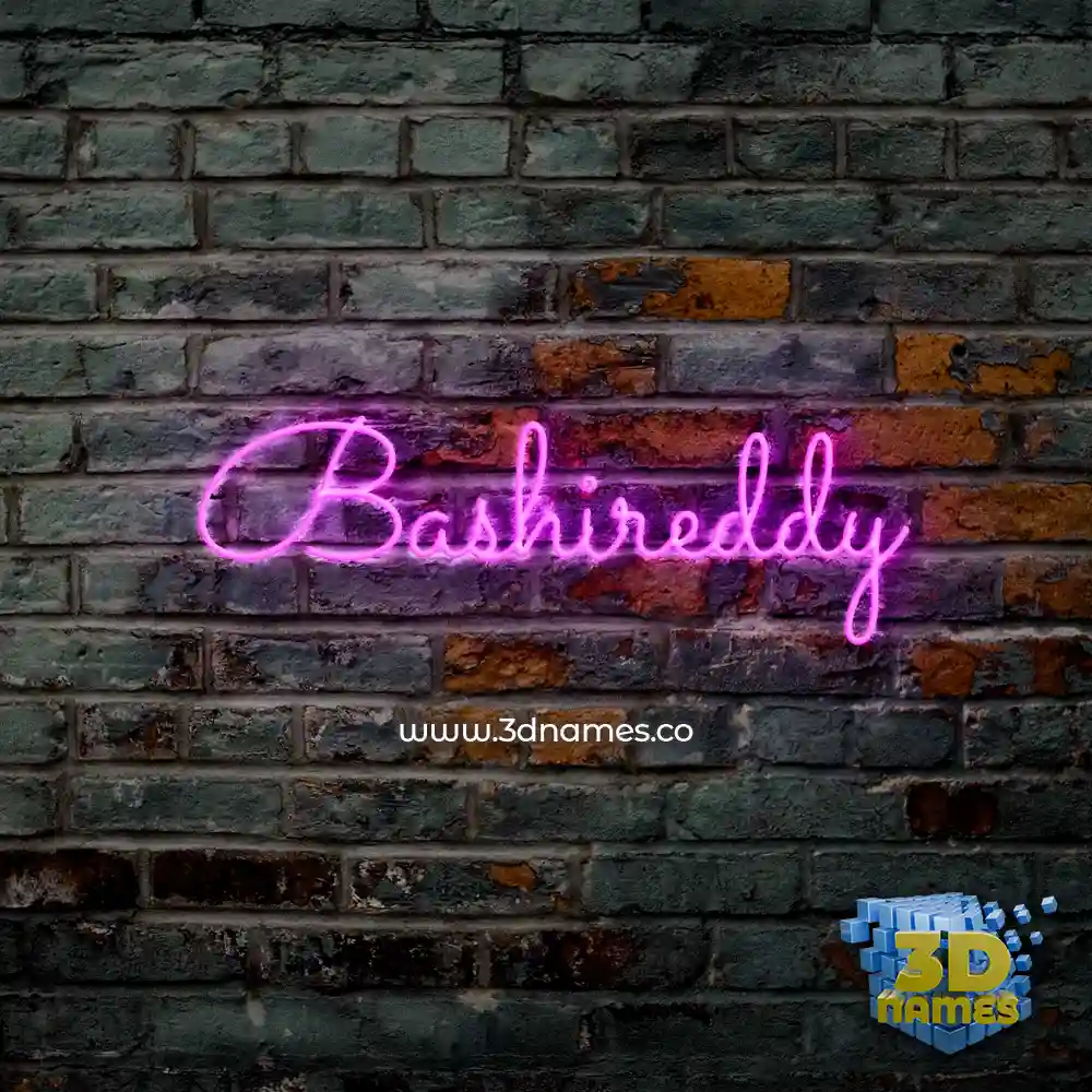 bashireddy in Pink Neon style - 3D name wallpaper bashireddy in Pink Neon style - 3D name wallpaper