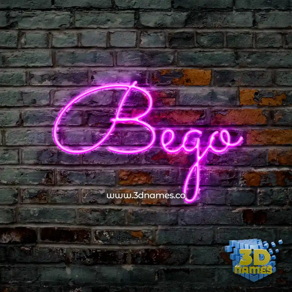 bego in Pink Neon style - 3D name wallpaper bego in Pink Neon style - 3D name wallpaper