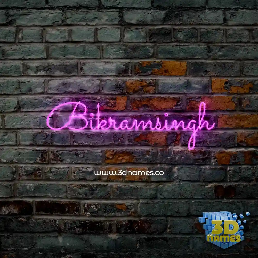 bikramsingh in Pink Neon style - 3D name wallpaper bikramsingh in Pink Neon style - 3D name wallpaper