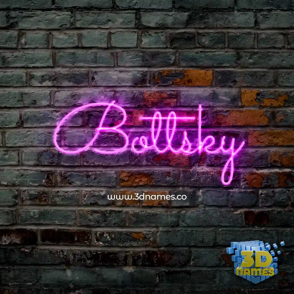 bottsky in Pink Neon style - 3D name wallpaper bottsky in Pink Neon style - 3D name wallpaper