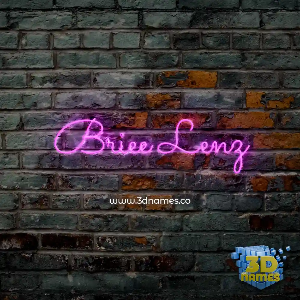 briee lenz in Pink Neon style - 3D name wallpaper