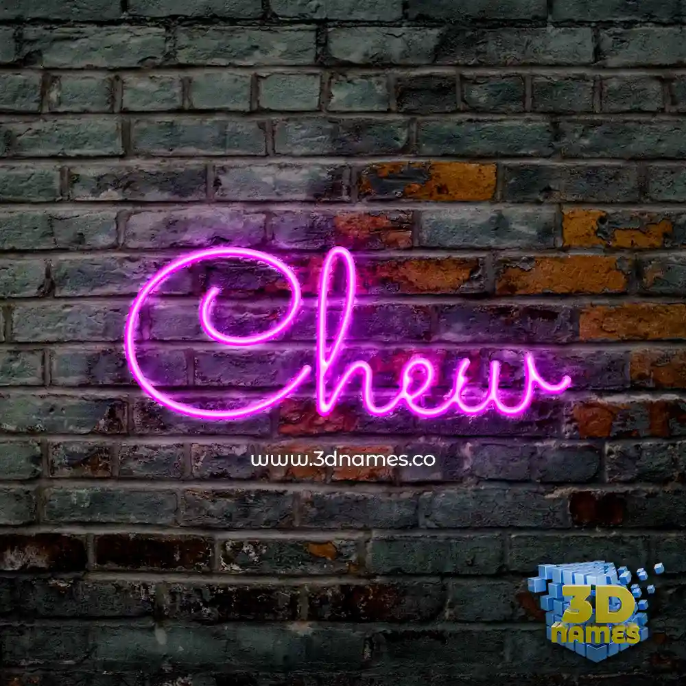chew in Pink Neon style - 3D name wallpaper chew in Pink Neon style - 3D name wallpaper