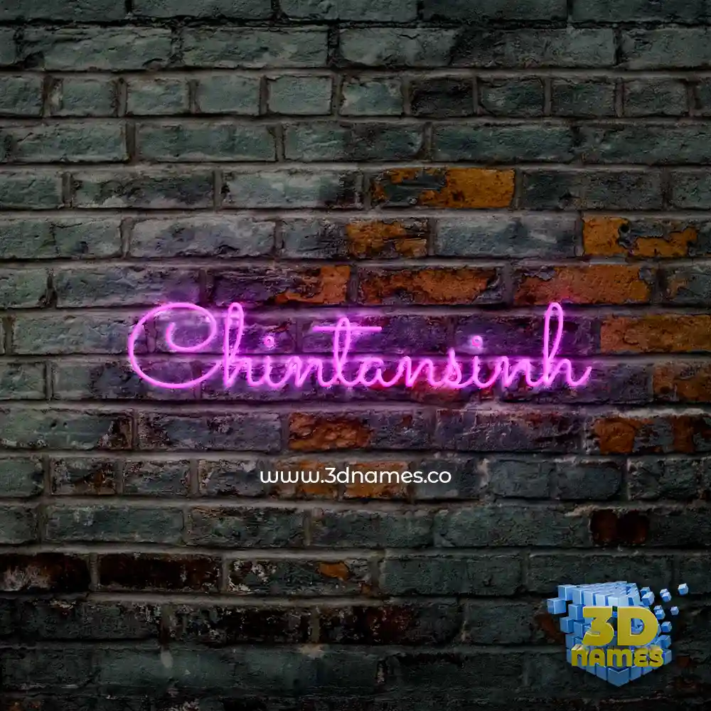 chintansinh in Pink Neon style - 3D name wallpaper