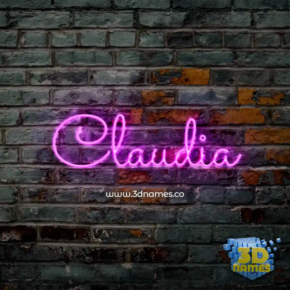 claudia in Pink Neon style - 3D name wallpaper claudia in Pink Neon style - 3D name wallpaper