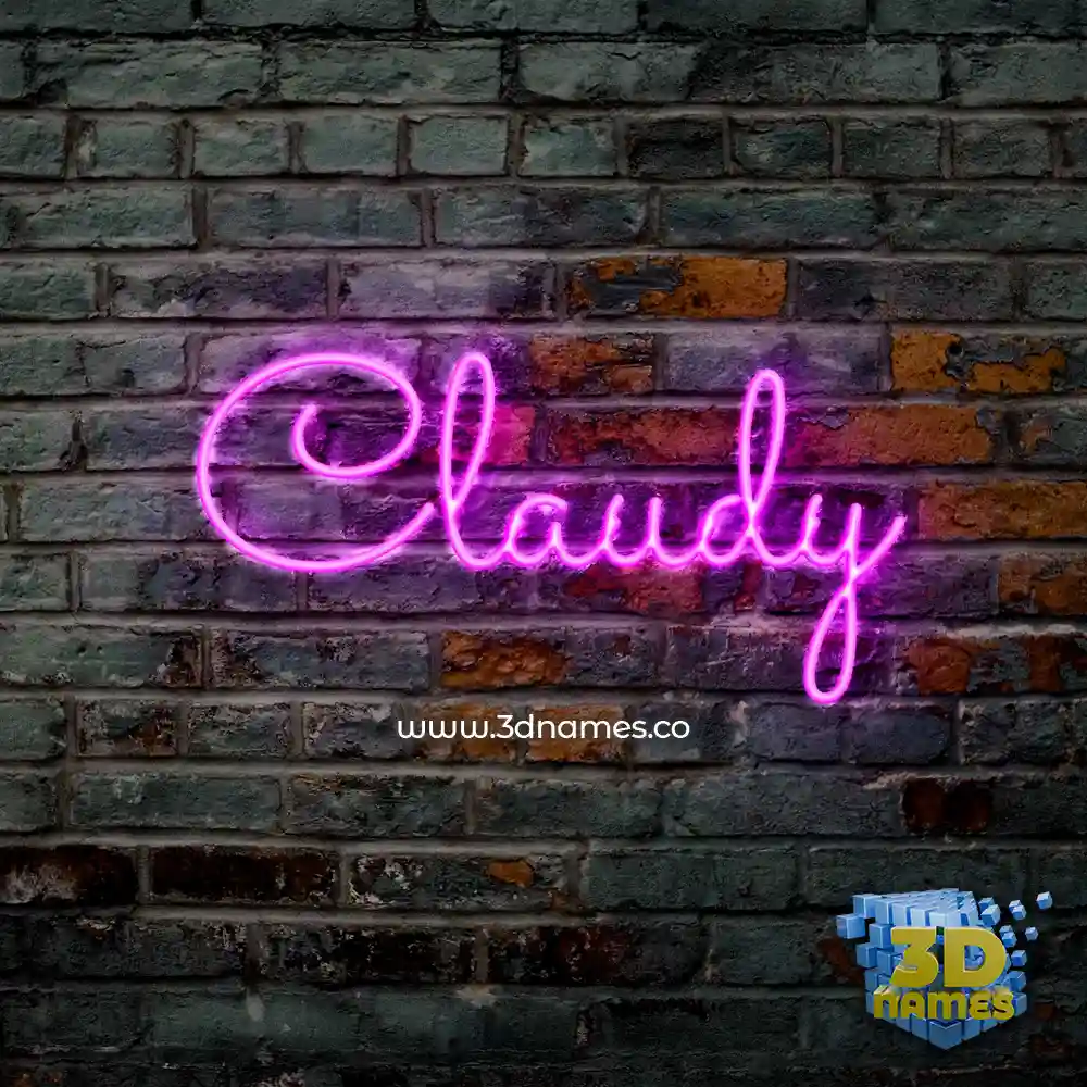 claudy in Pink Neon style - 3D name wallpaper claudy in Pink Neon style - 3D name wallpaper
