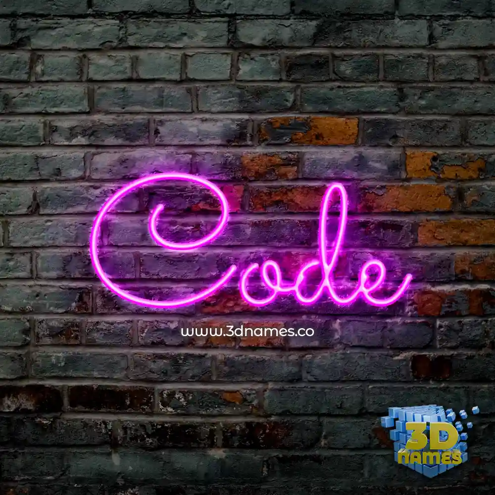 code in Pink Neon style - 3D name wallpaper code in Pink Neon style - 3D name wallpaper