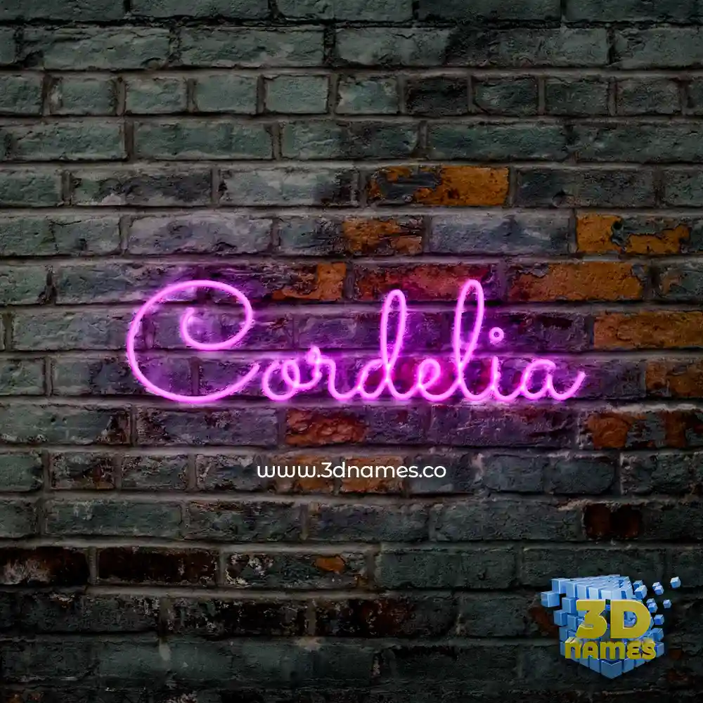 cordelia in Pink Neon style - 3D name wallpaper