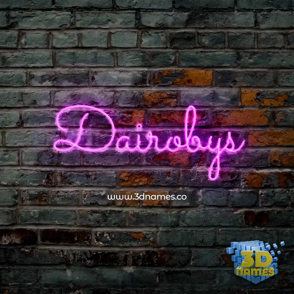 dairobys in Pink Neon style - 3D name wallpaper dairobys in Pink Neon style - 3D name wallpaper
