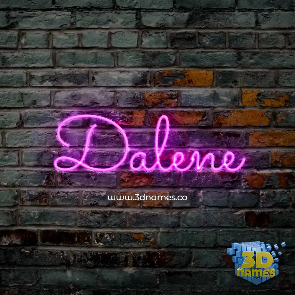 dalene in Pink Neon style - 3D name wallpaper dalene in Pink Neon style - 3D name wallpaper