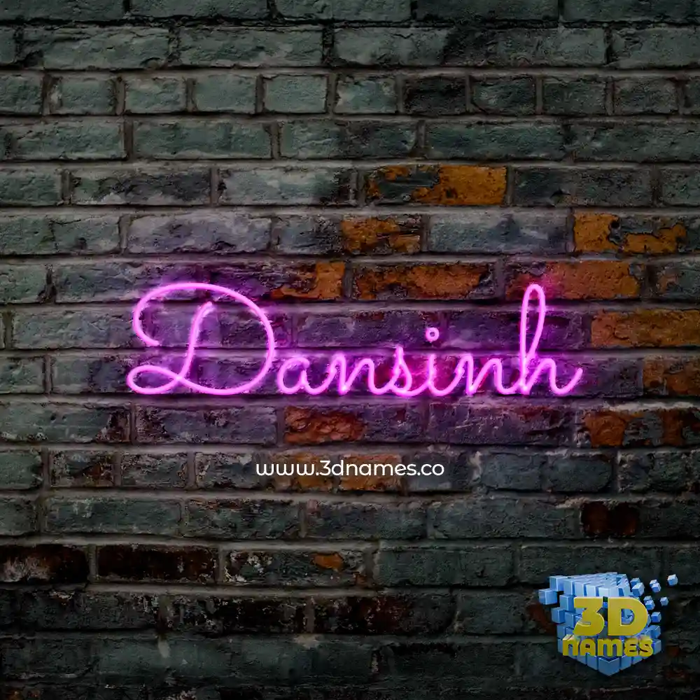 dansinh in Pink Neon style - 3D name wallpaper dansinh in Pink Neon style - 3D name wallpaper