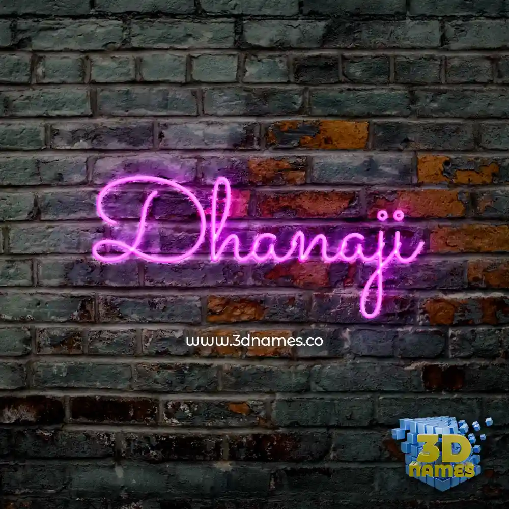 dhanaji in Pink Neon style - 3D name wallpaper dhanaji in Pink Neon style - 3D name wallpaper