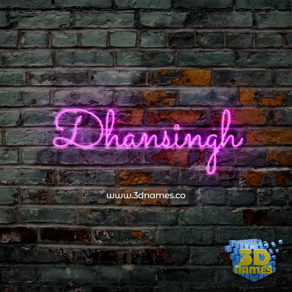 dhansingh in Pink Neon style - 3D name wallpaper dhansingh in Pink Neon style - 3D name wallpaper