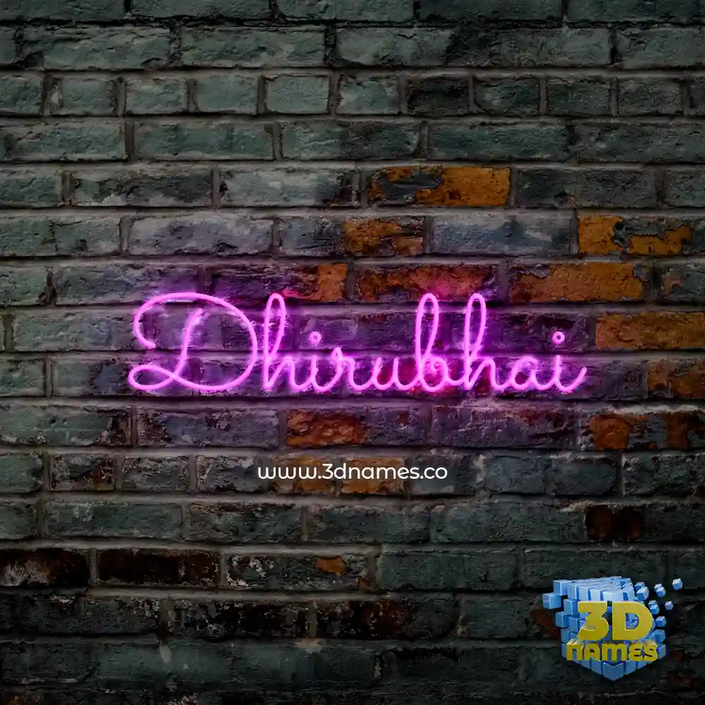 dhirubhai in Pink Neon style - 3D name wallpaper dhirubhai in Pink Neon style - 3D name wallpaper