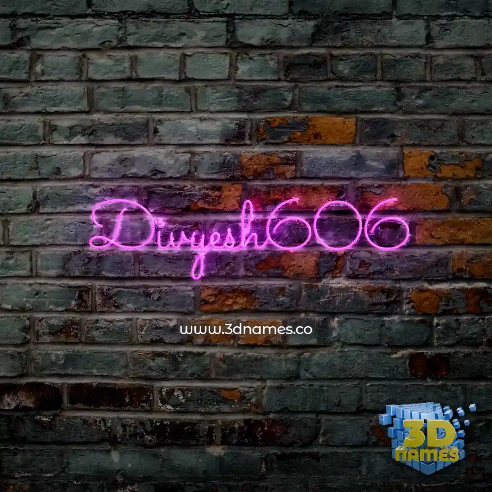 divyesh606 in Pink Neon style - 3D name wallpaper divyesh606 in Pink Neon style - 3D name wallpaper