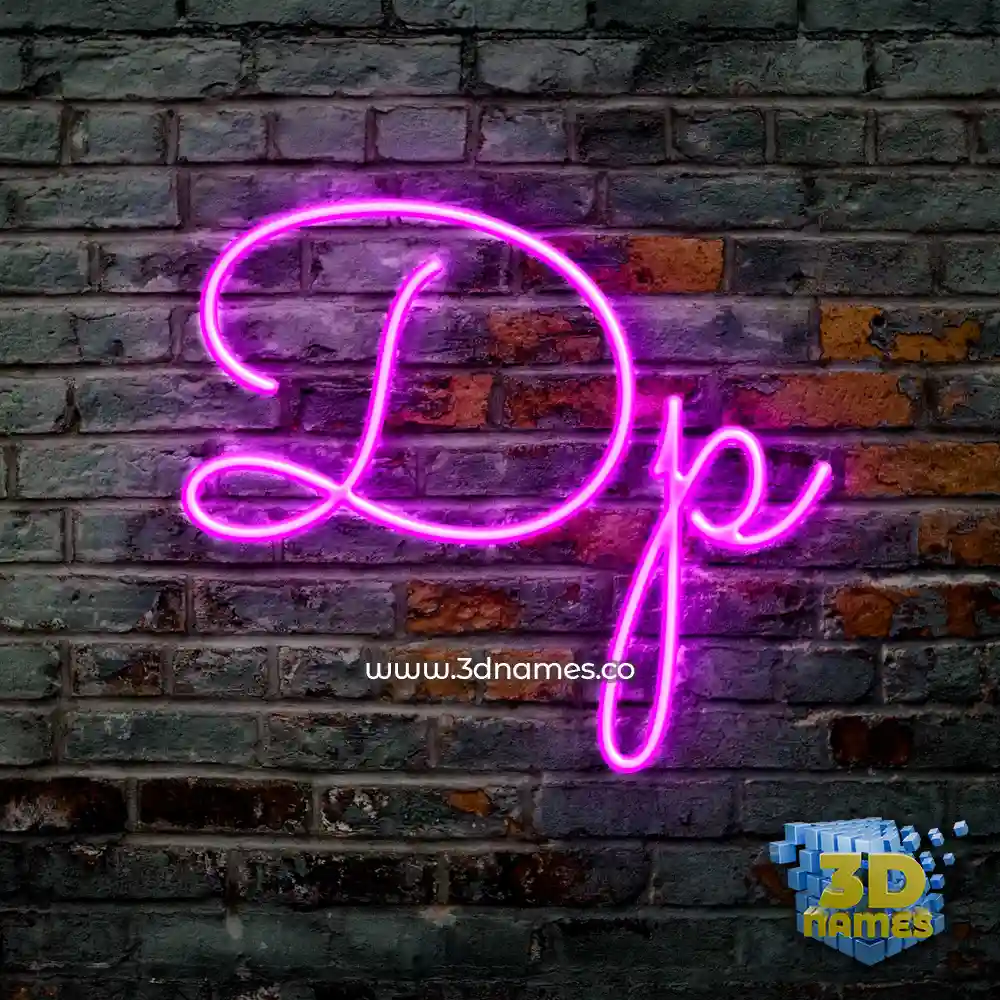 dp in Pink Neon style - 3D name wallpaper