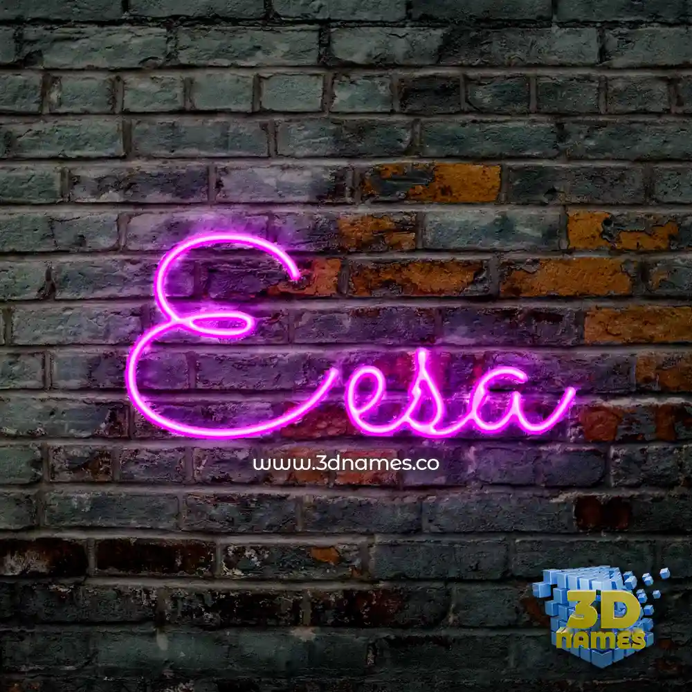 eesa in Pink Neon style - 3D name wallpaper eesa in Pink Neon style - 3D name wallpaper