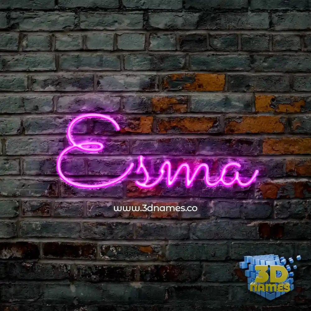 esma in Pink Neon style - 3D name wallpaper esma in Pink Neon style - 3D name wallpaper