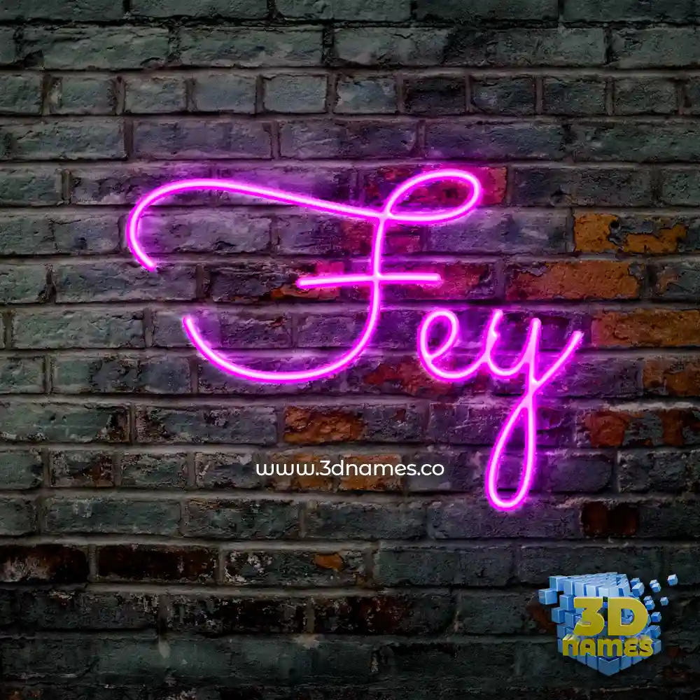 fey in Pink Neon style - 3D name wallpaper fey in Pink Neon style - 3D name wallpaper