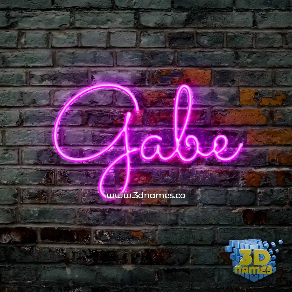 gabe in Pink Neon style - 3D name wallpaper gabe in Pink Neon style - 3D name wallpaper