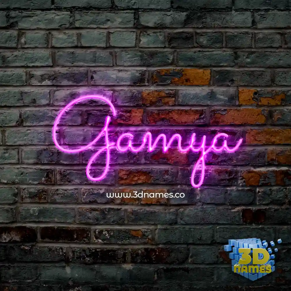 gamya in Pink Neon style - 3D name wallpaper