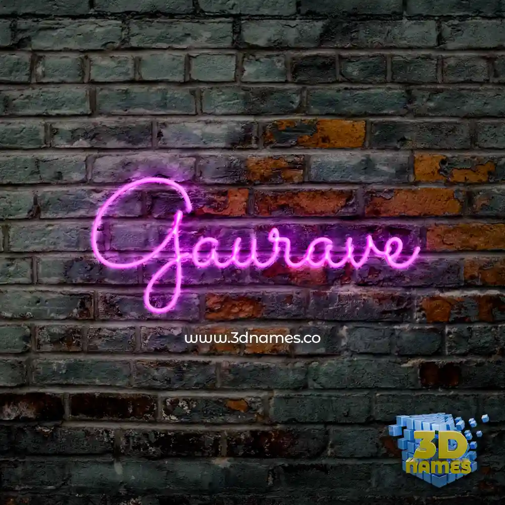 gaurave in Pink Neon style - 3D name wallpaper