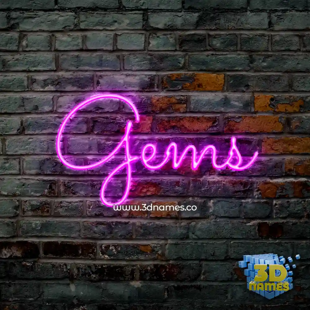 gems in Pink Neon style - 3D name wallpaper gems in Pink Neon style - 3D name wallpaper