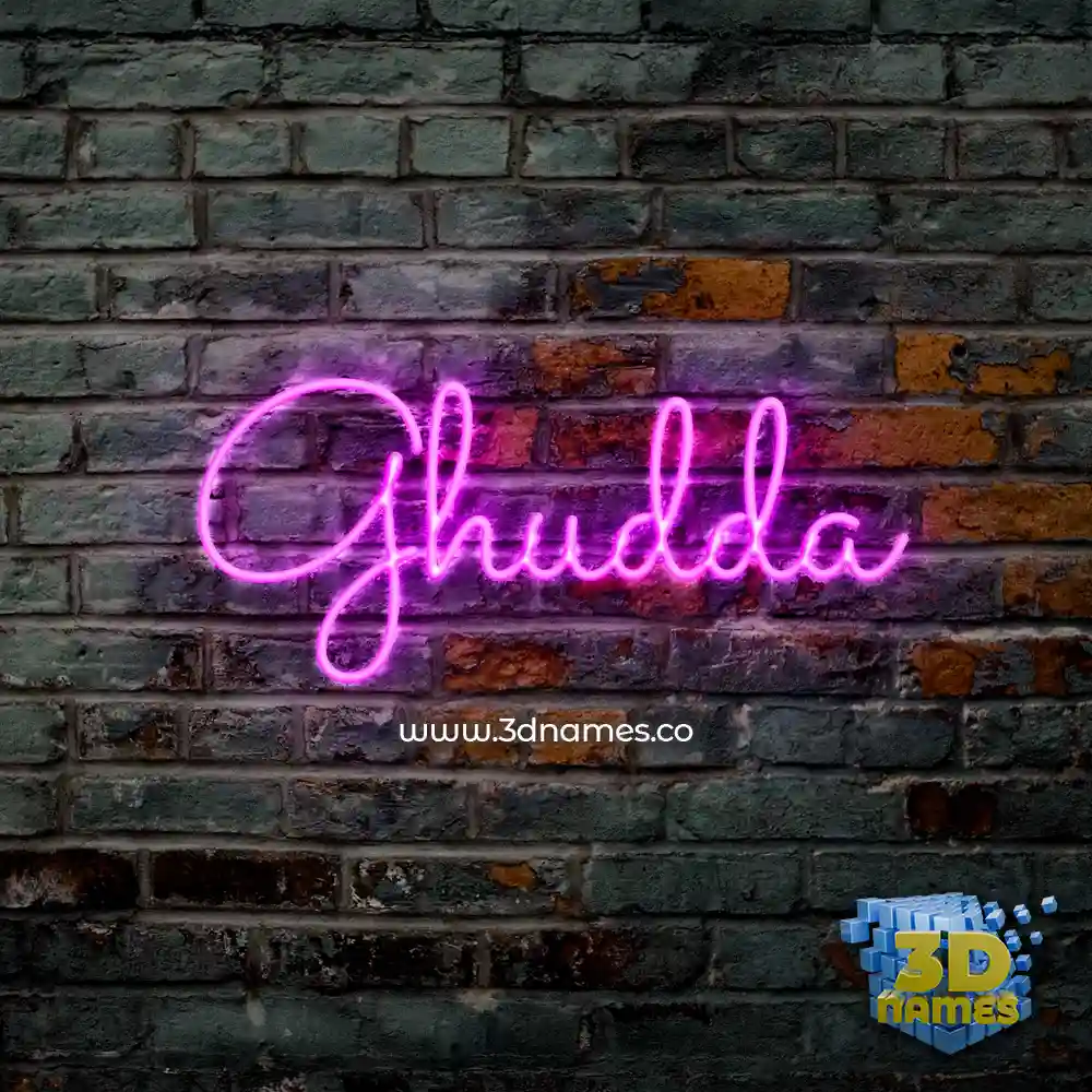 ghudda in Pink Neon style - 3D name wallpaper ghudda in Pink Neon style - 3D name wallpaper