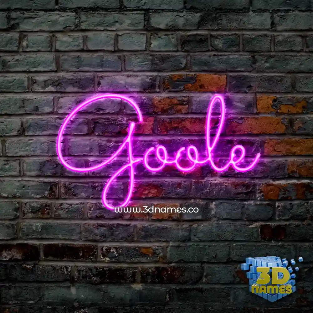 goole in Pink Neon style - 3D name wallpaper goole in Pink Neon style - 3D name wallpaper
