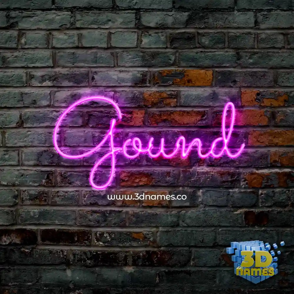 gound in Pink Neon style - 3D name wallpaper gound in Pink Neon style - 3D name wallpaper