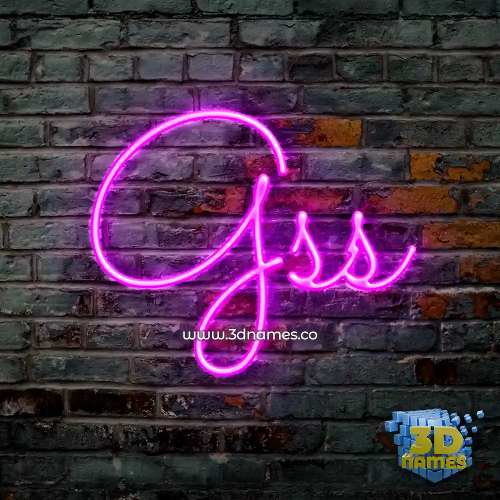 gss in Pink Neon style - 3D name wallpaper
