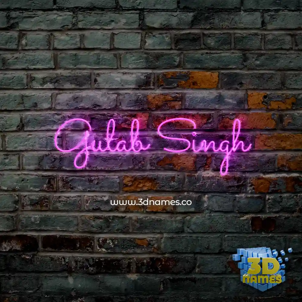 gulab singh in Pink Neon style - 3D name wallpaper gulab singh in Pink Neon style - 3D name wallpaper
