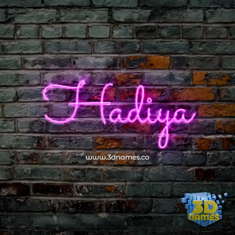 hadiya in Pink Neon style - 3D name wallpaper hadiya in Pink Neon style - 3D name wallpaper