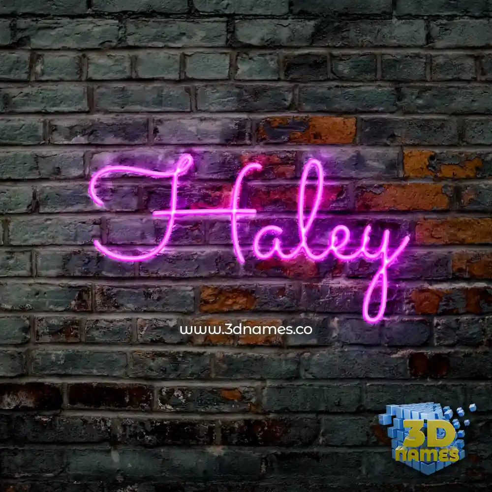 haley in Pink Neon style - 3D name wallpaper