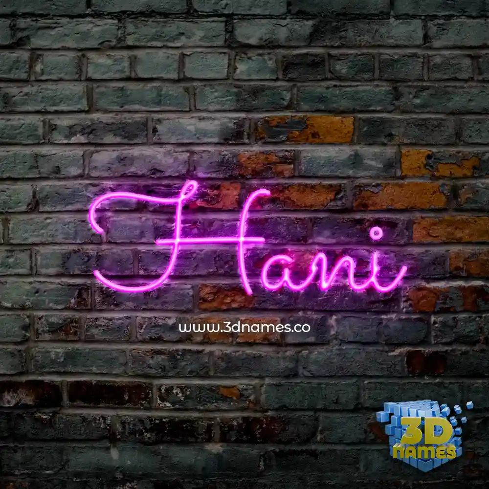hani in Pink Neon style - 3D name wallpaper hani in Pink Neon style - 3D name wallpaper