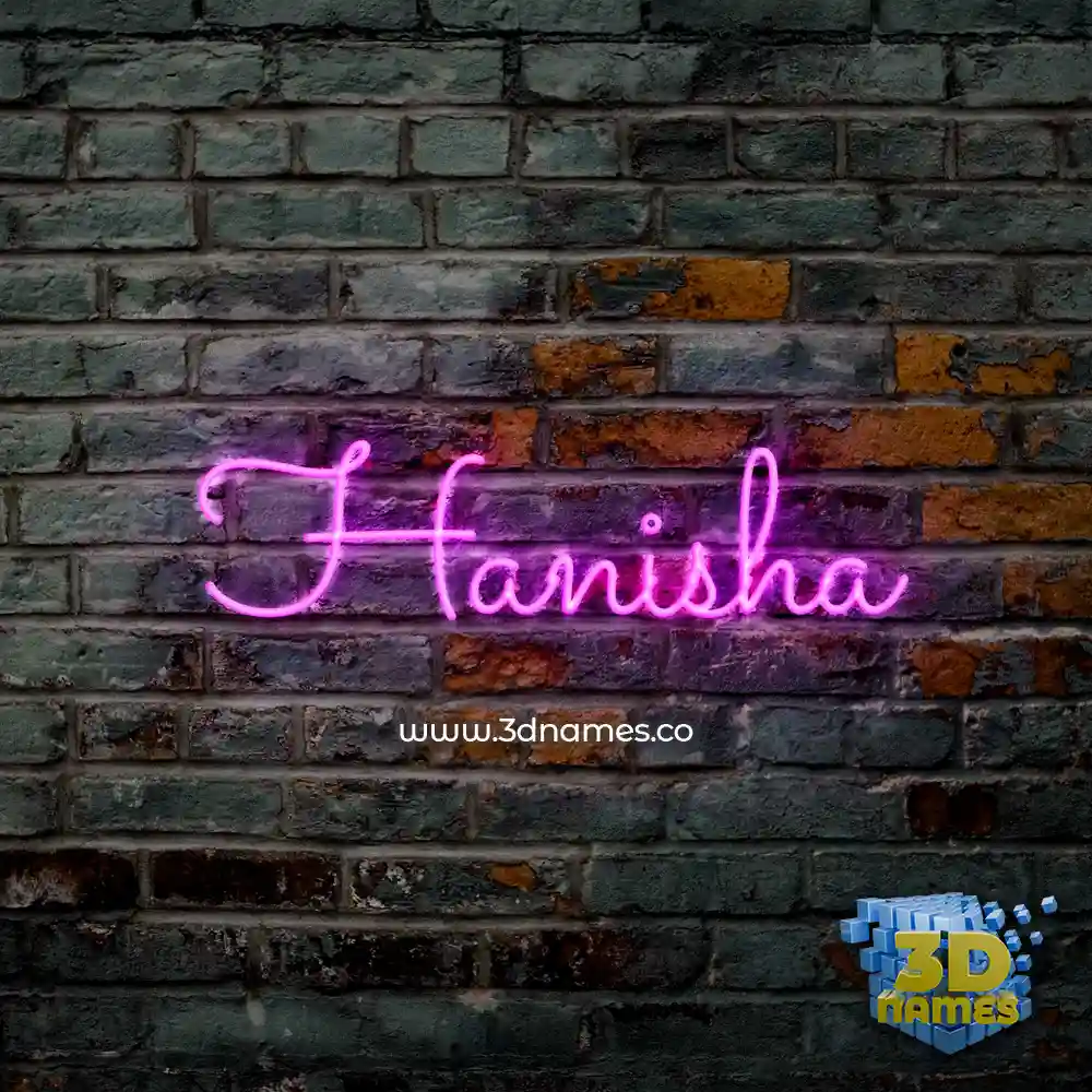 hanisha in Pink Neon style - 3D name wallpaper hanisha in Pink Neon style - 3D name wallpaper