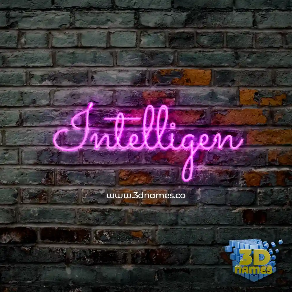 intelligen in Pink Neon style - 3D name wallpaper intelligen in Pink Neon style - 3D name wallpaper