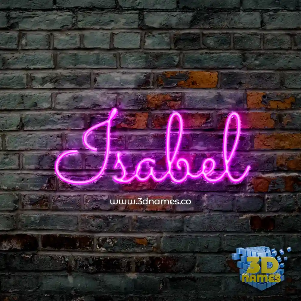 isabel in Pink Neon style - 3D name wallpaper