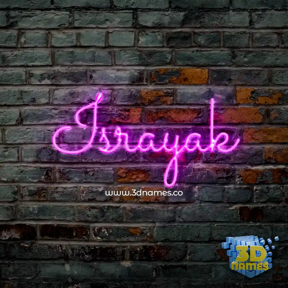 israyak in Pink Neon style - 3D name wallpaper israyak in Pink Neon style - 3D name wallpaper