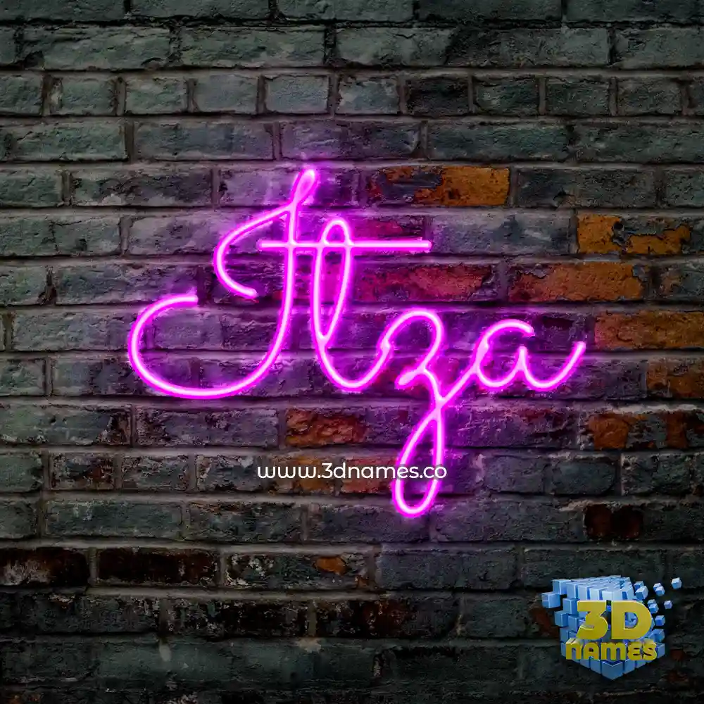 itza in Pink Neon style - 3D name wallpaper itza in Pink Neon style - 3D name wallpaper
